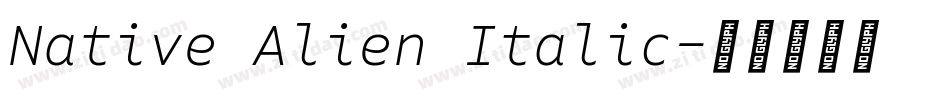 Native Alien Italic字体转换